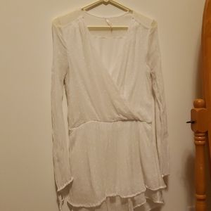 Free People Daliah Swiss Dot Mini Dress